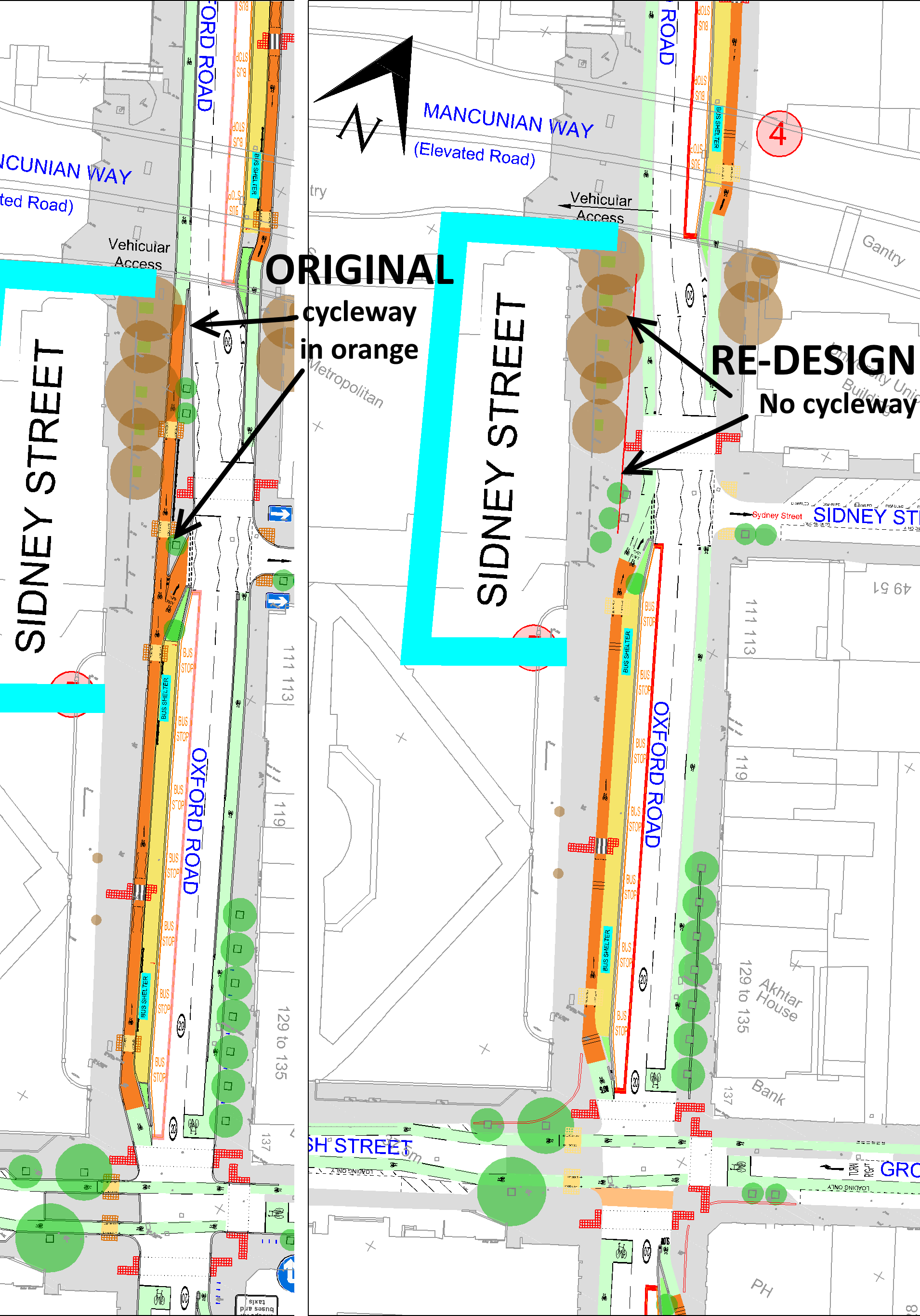 Oxford Road cycleways – re-design information | GMCC Greater Manchester ...